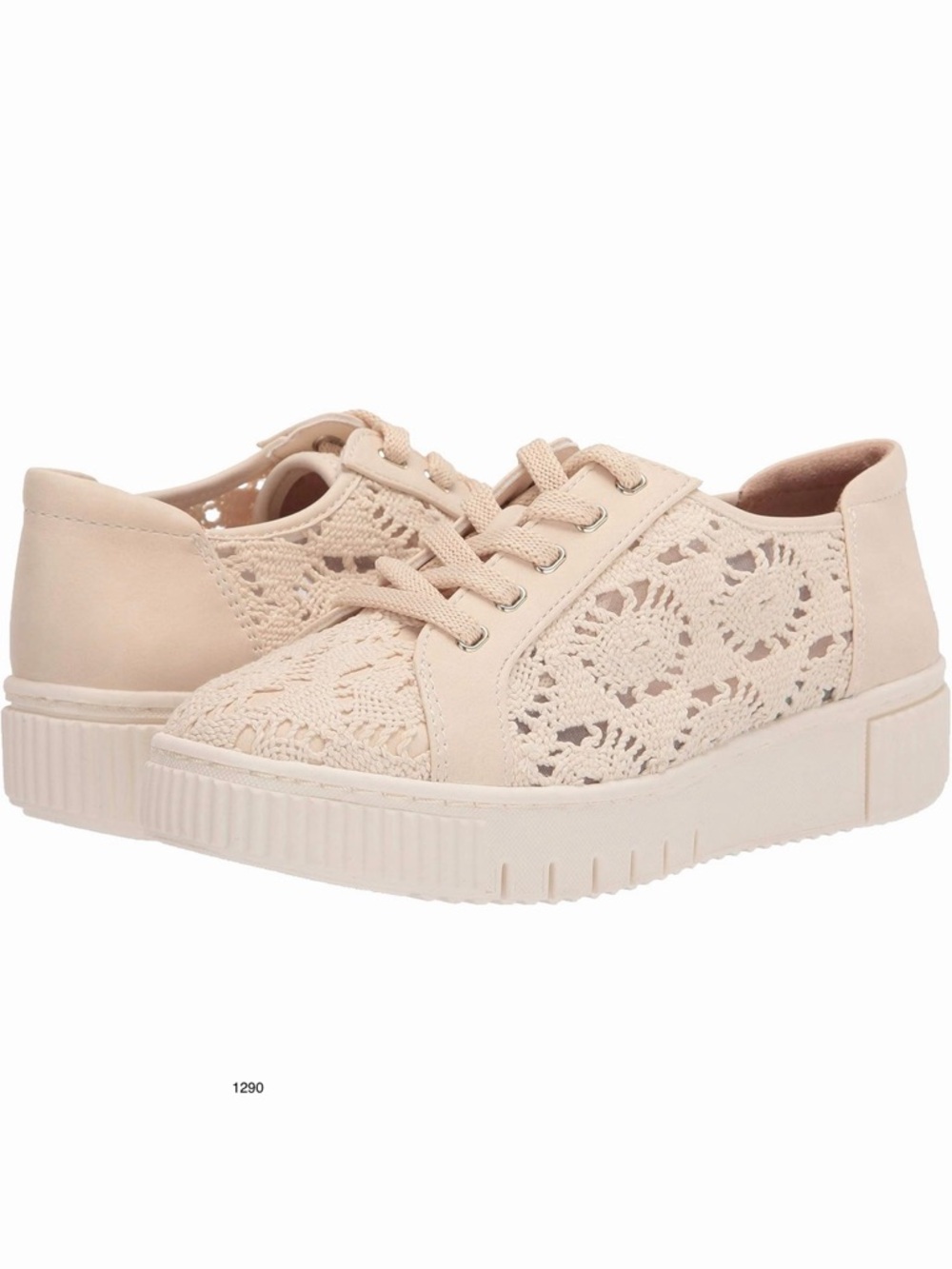 Soul Naturalizer  Lace-Up Crochet Topaz Sneakers - Cream